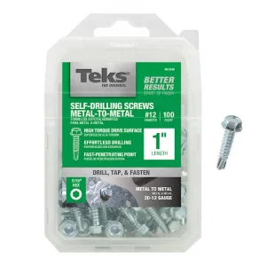 Teks-Screws-Self-Drilling-Metal-to-Metal-1-Inch-Length-100-screws-21340