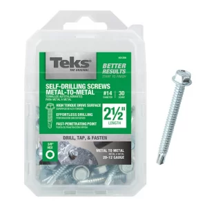 Teks-Screws-Self-Drilling-Metal-to-Metal-2-1-2-inches-Length-30-screws-21356