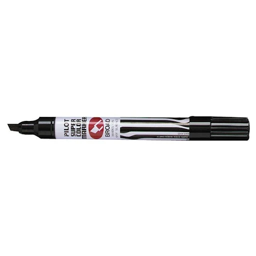 Pilot Super Color Permanent Marker, Broad Chisel | Singles | Black