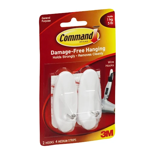 3M Command General Purpose Hooks, Medium - 2 pack - Safety Hardware Store